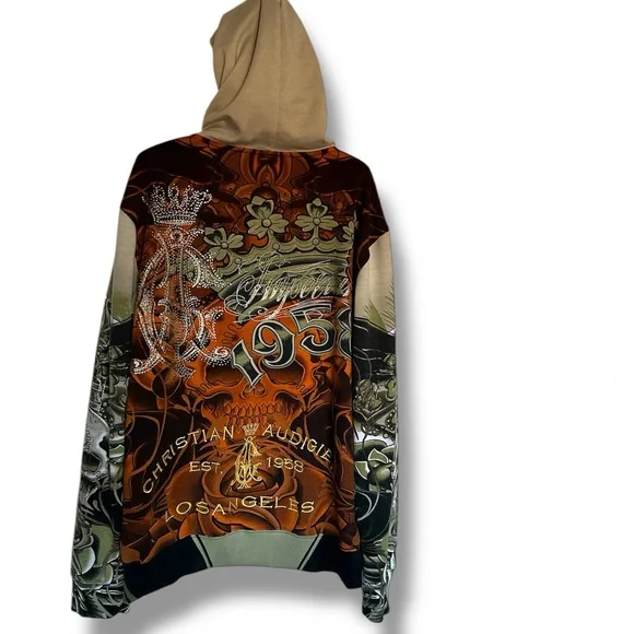 Vintage Christian Audigier Ed Hardy Full Zip Sweatshirt Men’s XL - Picture 7 of 15